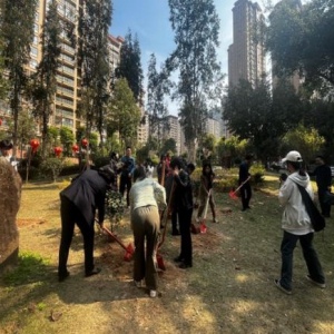 党心连民心 绿满贵安乡 中国人寿寿险连江支公司党支部开展植树节共建主题党日活动