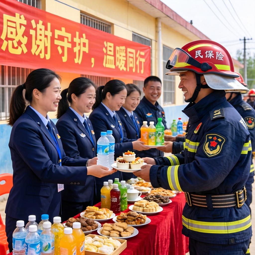闽清支公司清凉送温暖活动关爱消防员