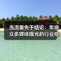 当流量先于结论:年底众多媒体曝光的行业观察(图4) 当流量先于结论:年底众多媒体曝光的行业观察(图4)