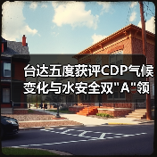 台达五度获评CDP气候变化与水安全双 台达五度获评CDP气候变化与水安全双
