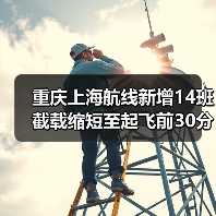 重庆上海航线新增14班截载缩短至起飞前30分钟 优质出行体验升级